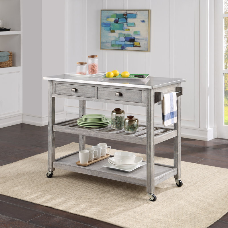 Weldona Kitchen Cart with Stainless Steel Top & Reviews Birch Lane